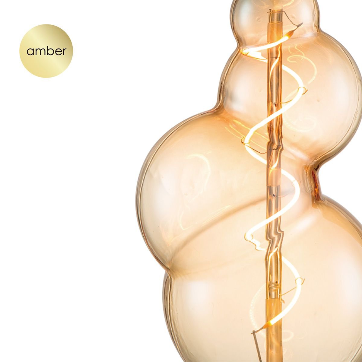 Venia Dimbare Led Bubbel Spiraal E27 - Amber