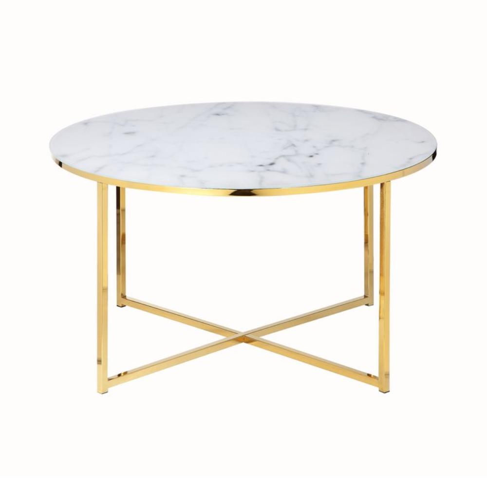 Baxton Salontafel - Wit/Goud