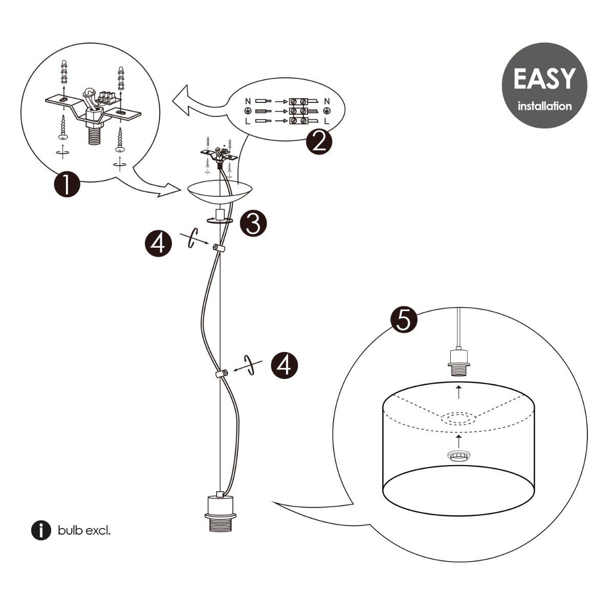 Urvix Hanglamp - Chocolade