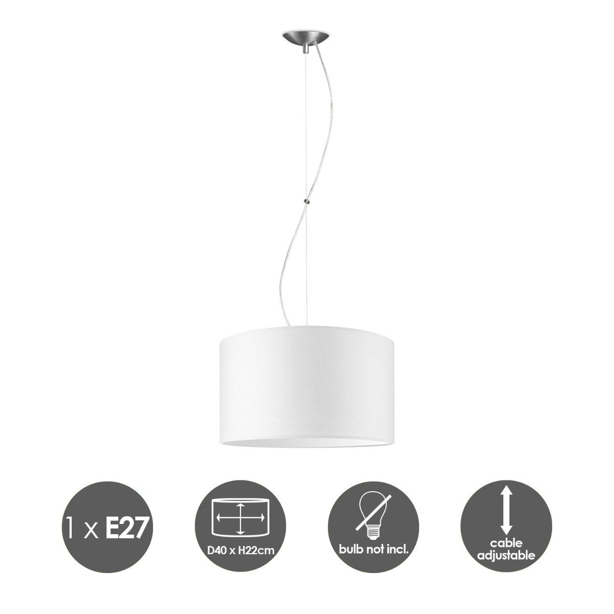 Urvix Hanglamp - Wit