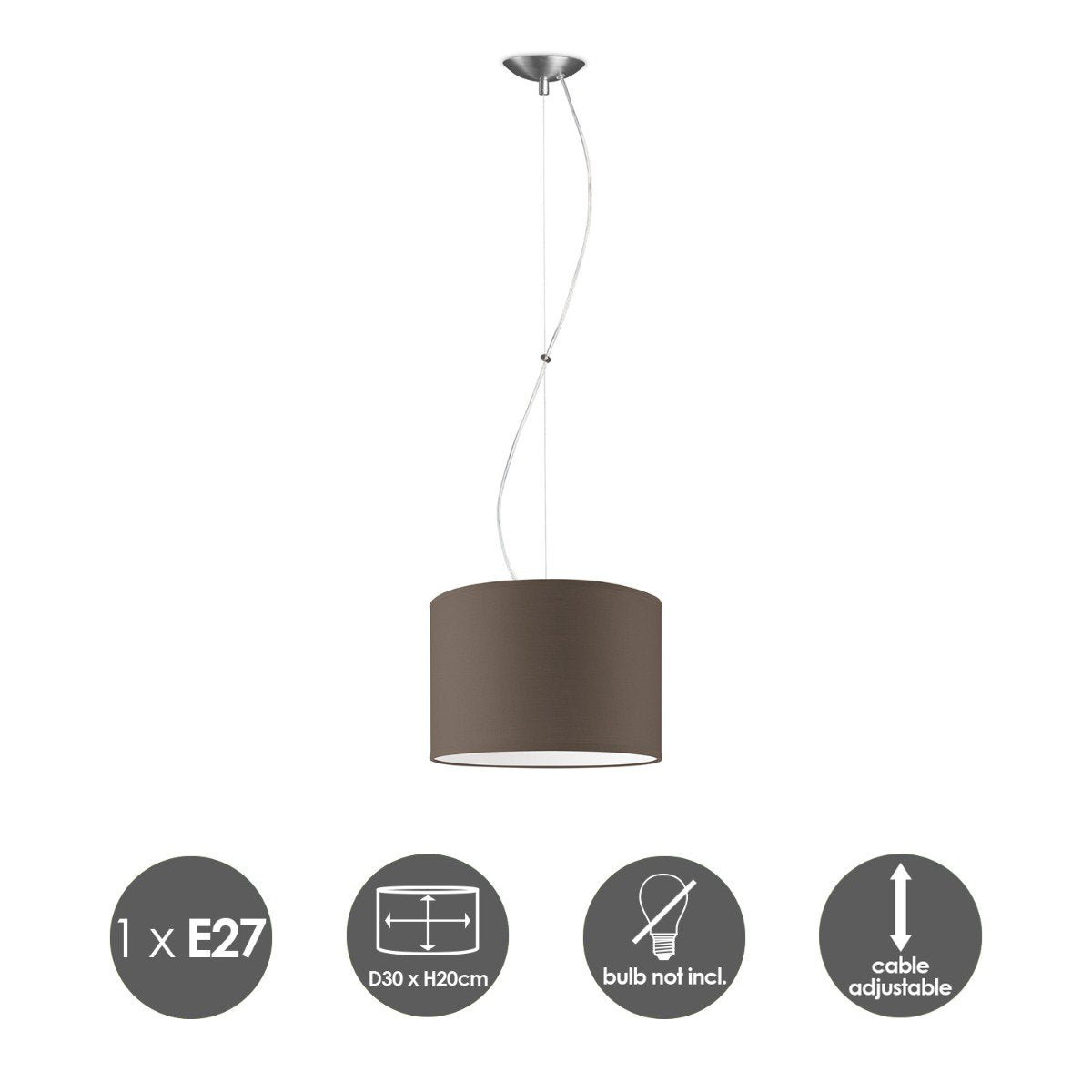 Ixar Hanglamp - Taupe