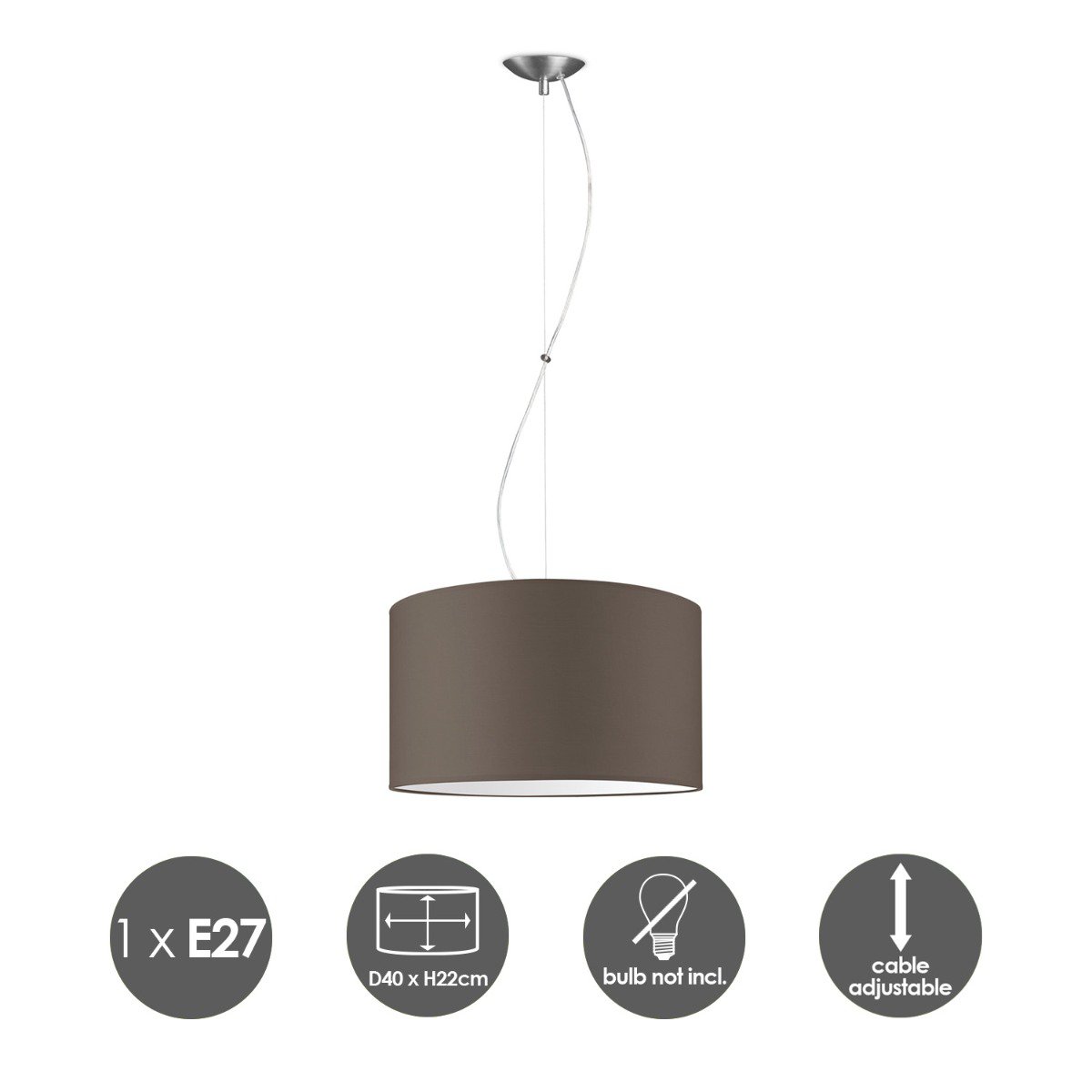 Urvix Hanglamp - Taupe