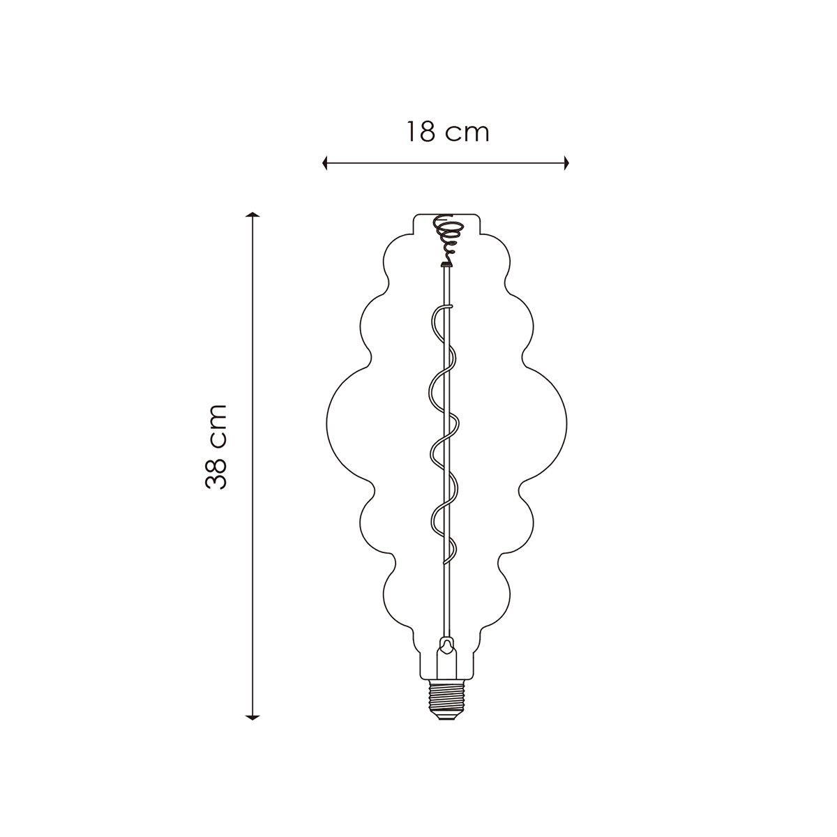 Orvan Dimbare Led Cloud Spiraal E27 - Amber