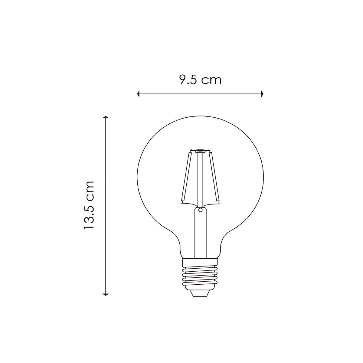 Ivor Dimbare LED Globe Deco E27 - Amber