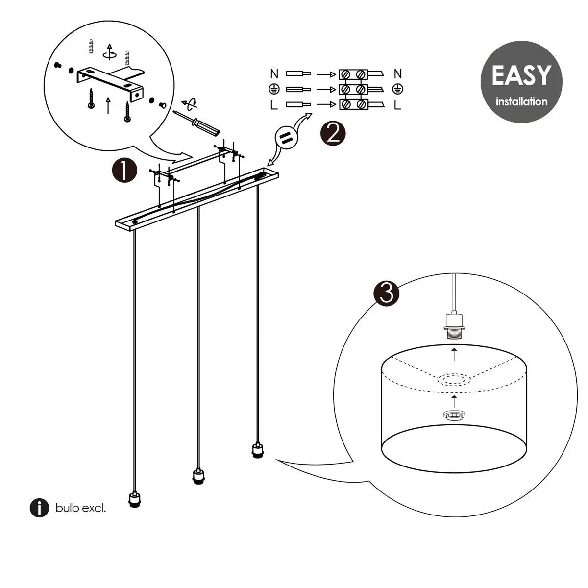 Elyon Hanglamp - Wit Home Sweet Home