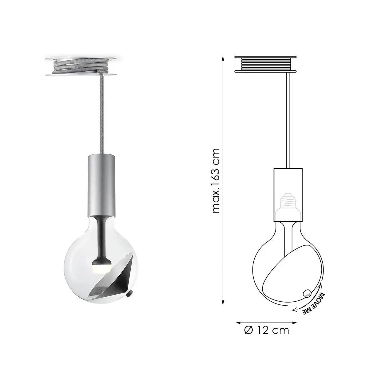 Elyxa Hanglamp - Grijs-Zwart Home Sweet Home