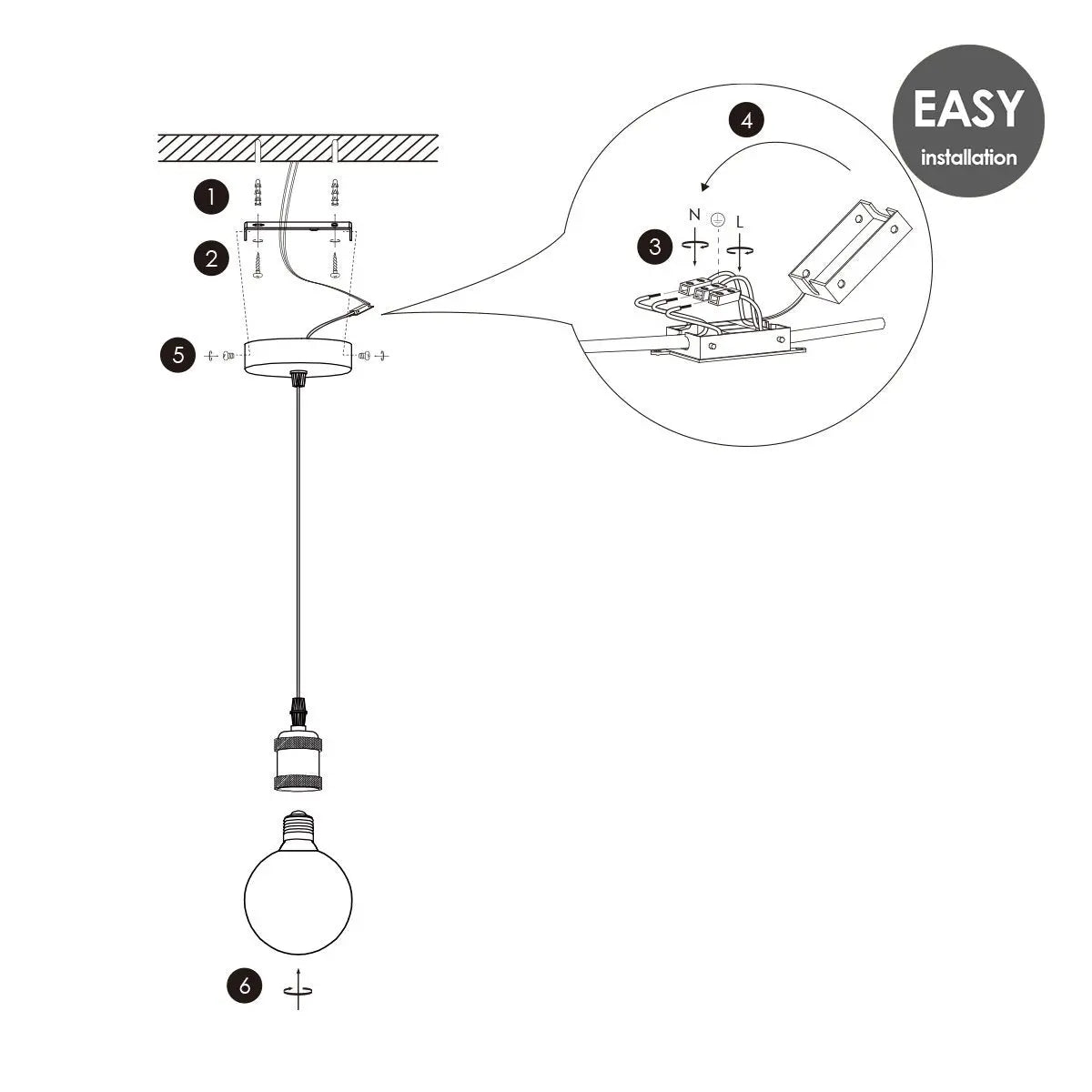 Fenar Hanglamp - Grijs Home Sweet Home