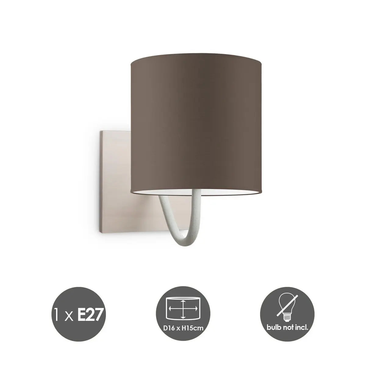 Fenora Wandlamp - Taupe Home Sweet Home