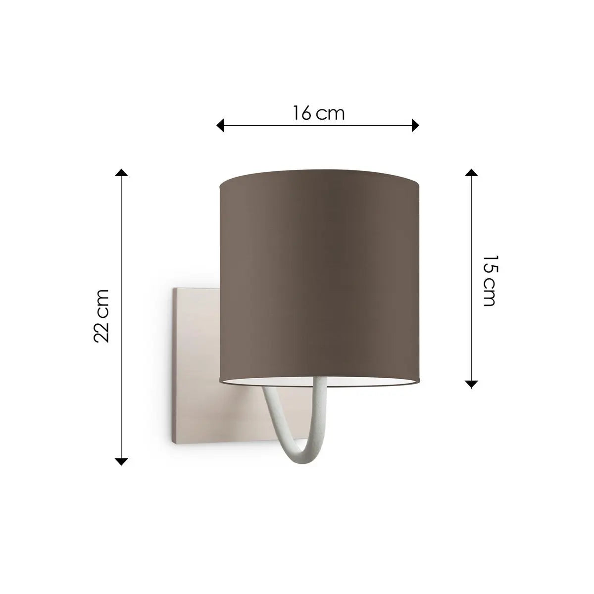 Fenora Wandlamp - Taupe Home Sweet Home