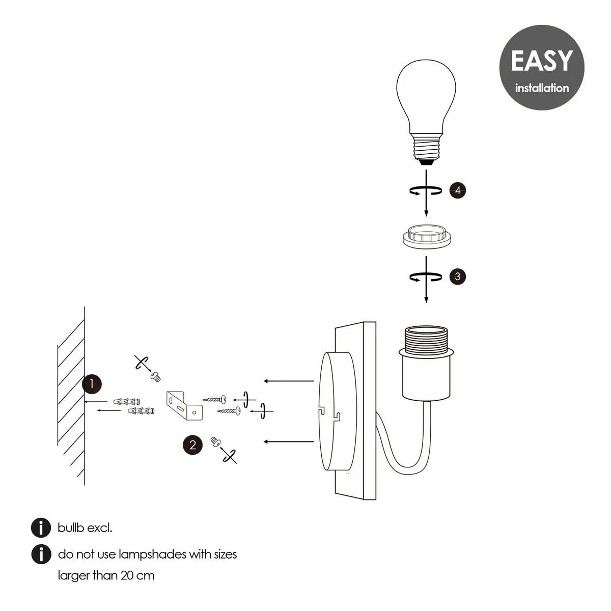 Fenora Wandlamp - Warm Wit Home Sweet Home