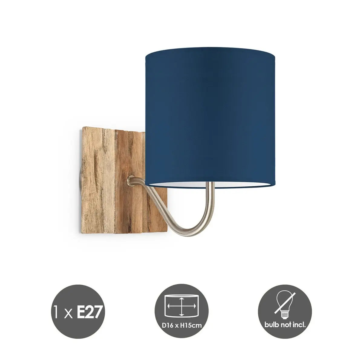 Jelio Wandlamp - Donkerblauw Home Sweet Home