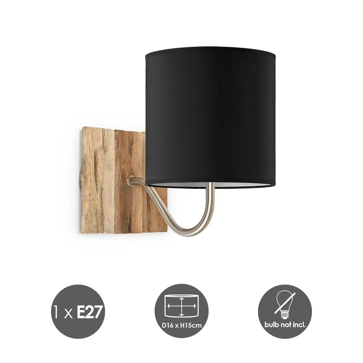 Jelio Wandlamp - Zwart Home Sweet Home