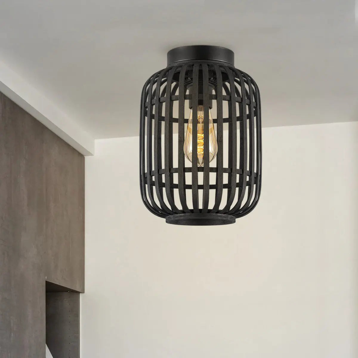 Kavira Plafondlamp met Bamboe - Zwart Home Sweet Home