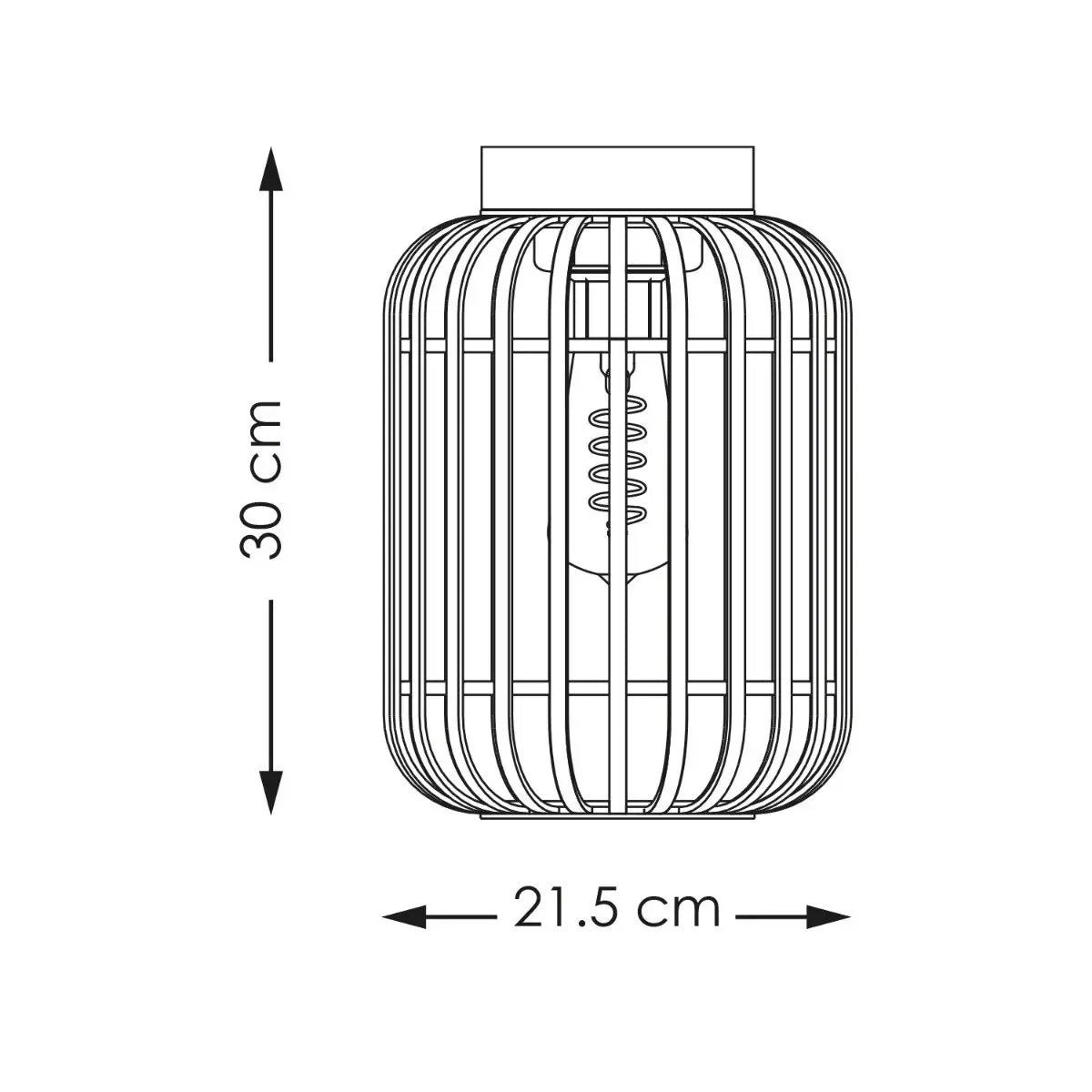 Kavira Plafondlamp met Bamboe - Zwart Home Sweet Home