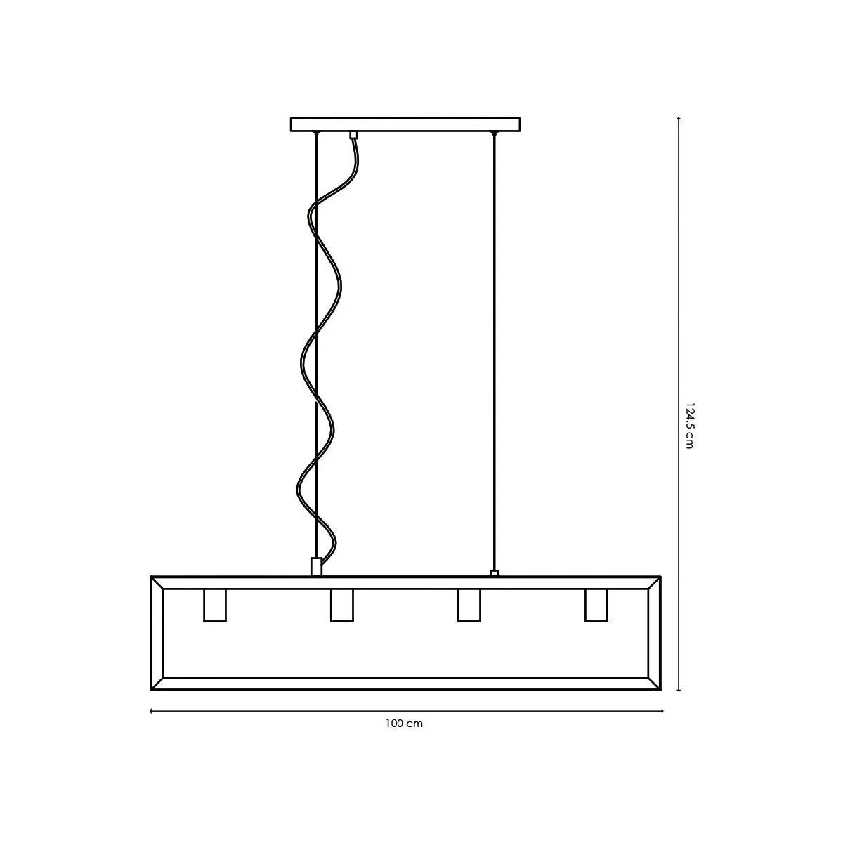 Kessira Hanglamp 4 Lichts - 18x100x124 cm Home Sweet Home