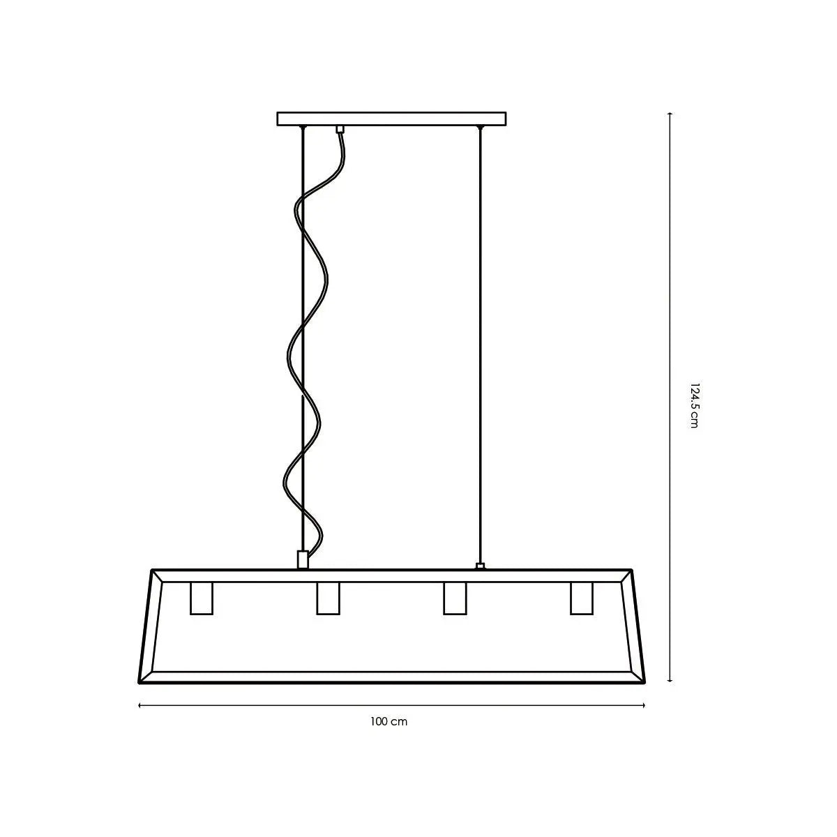 Kessira Hanglamp 4 Lichts - 20x100x124 cm Home Sweet Home