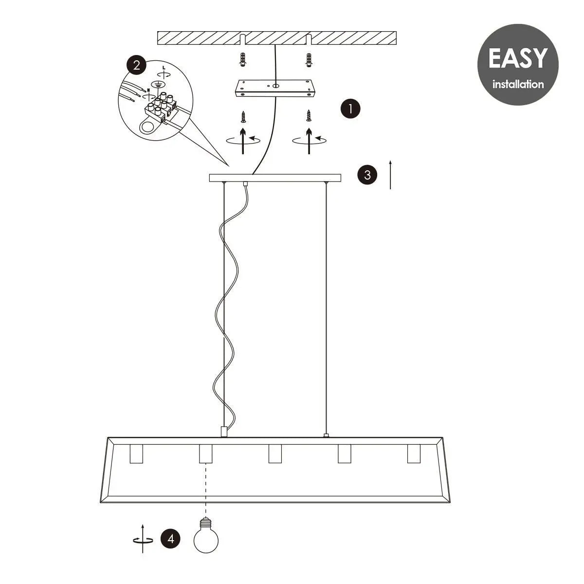 Kessira Hanglamp 5 Lichts - 20x120x124 cm Home Sweet Home