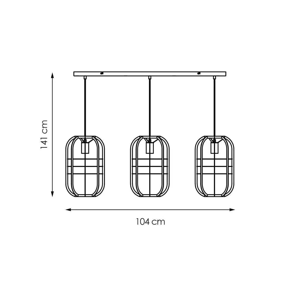 Korela Hanglamp 3 Lichts - Lang Home Sweet Home