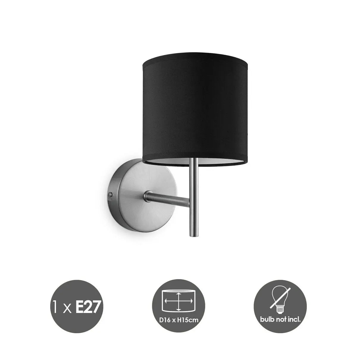 Lixora Wandlamp - Zwart Home Sweet Home