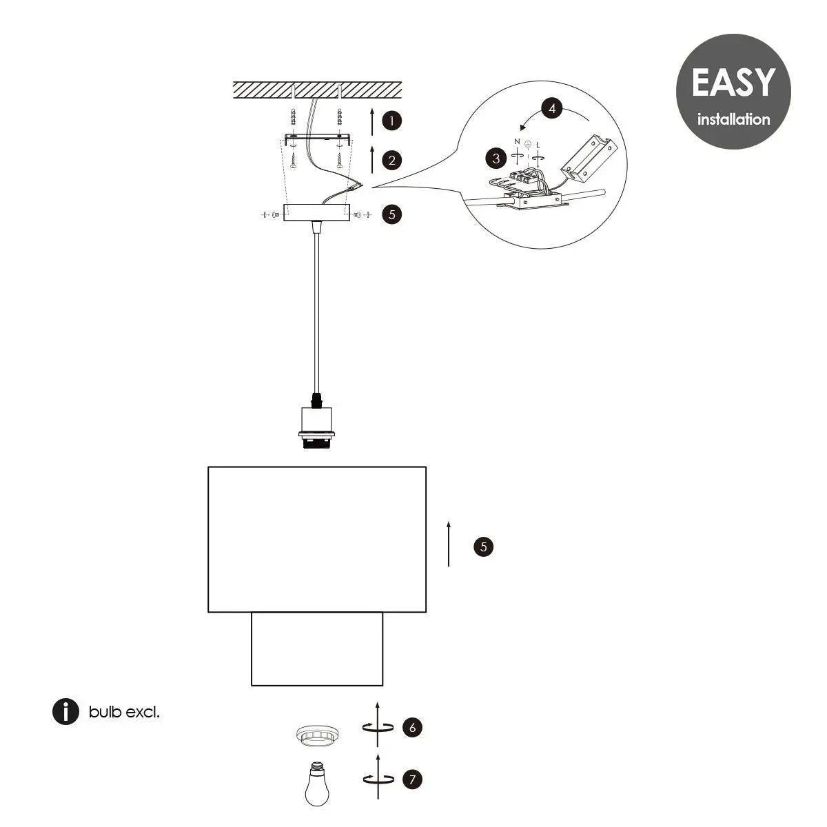 Lorix Hanglamp Zwart Home Sweet Home