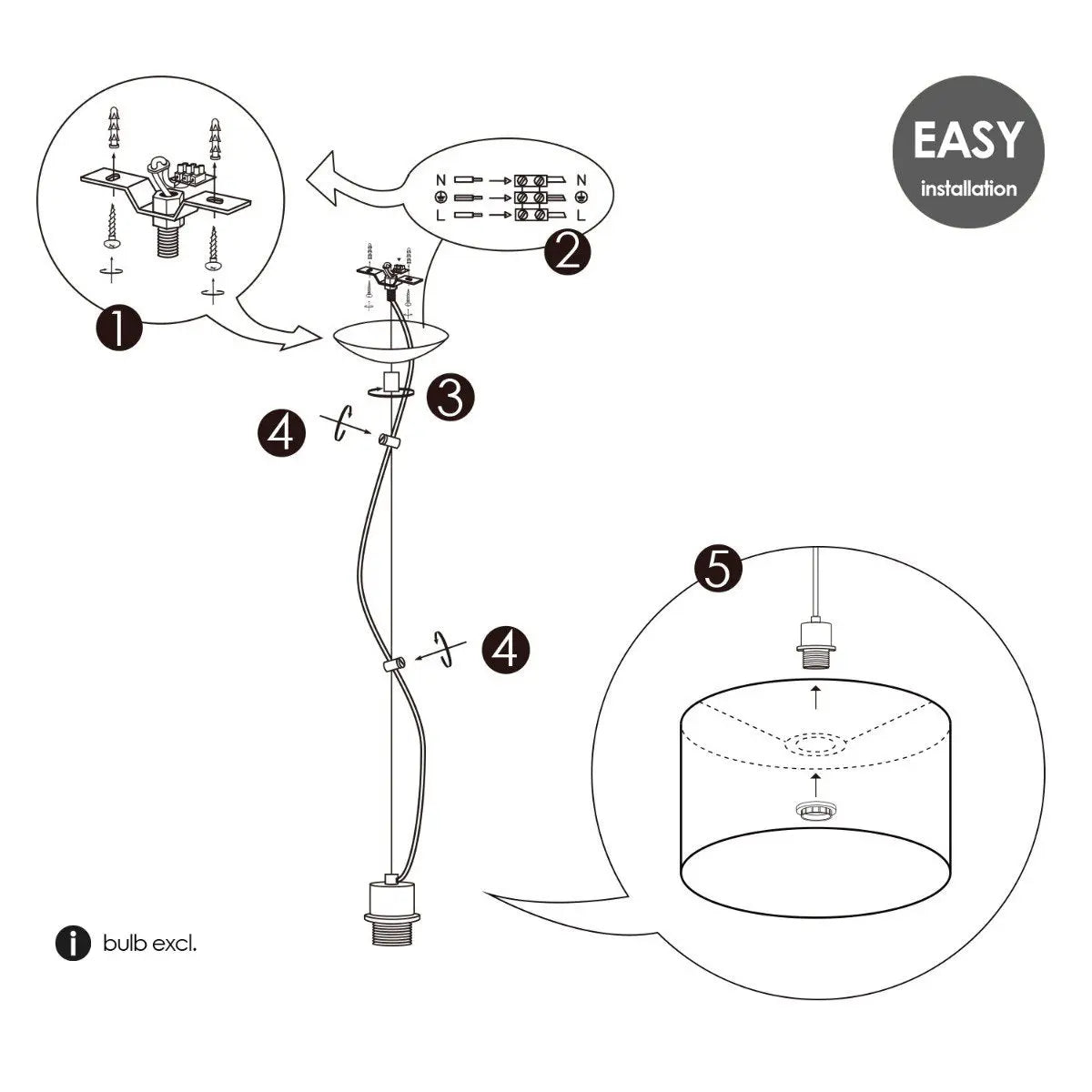 Lysia Hanglamp 25 cm - Grijs Home Sweet Home