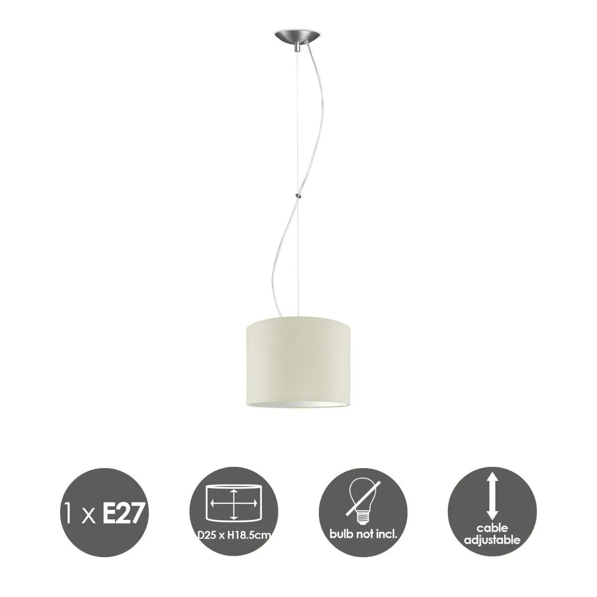 Lysia Hanglamp 25 cm - Warm Wit Home Sweet Home