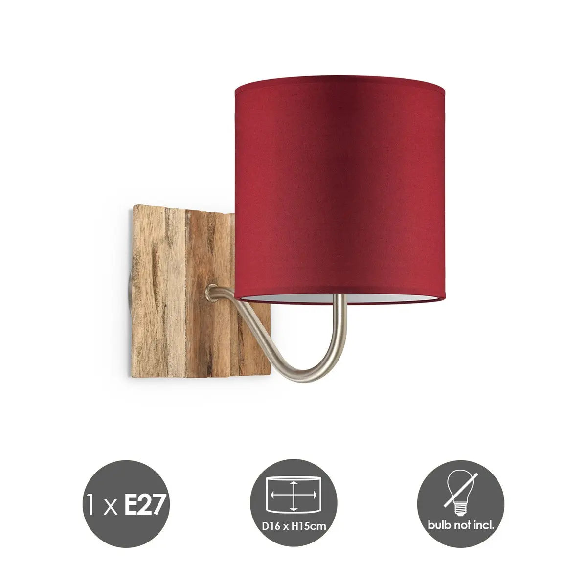 Mavia Wandlamp - Rood Home Sweet Home