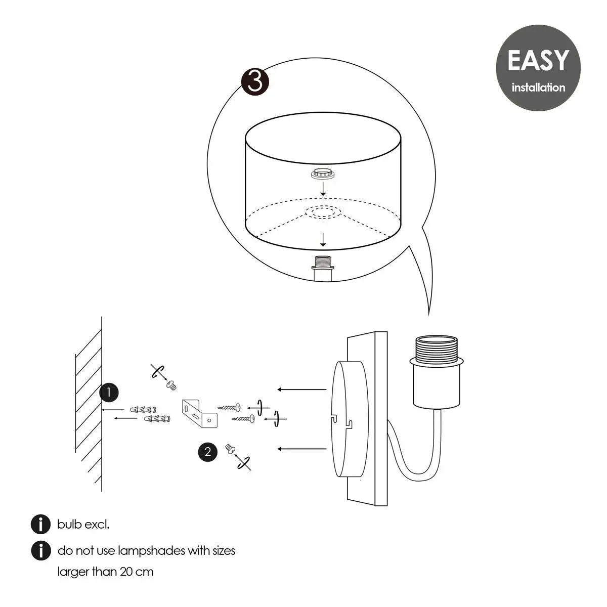 Mavia Wandlamp - Wit Home Sweet Home