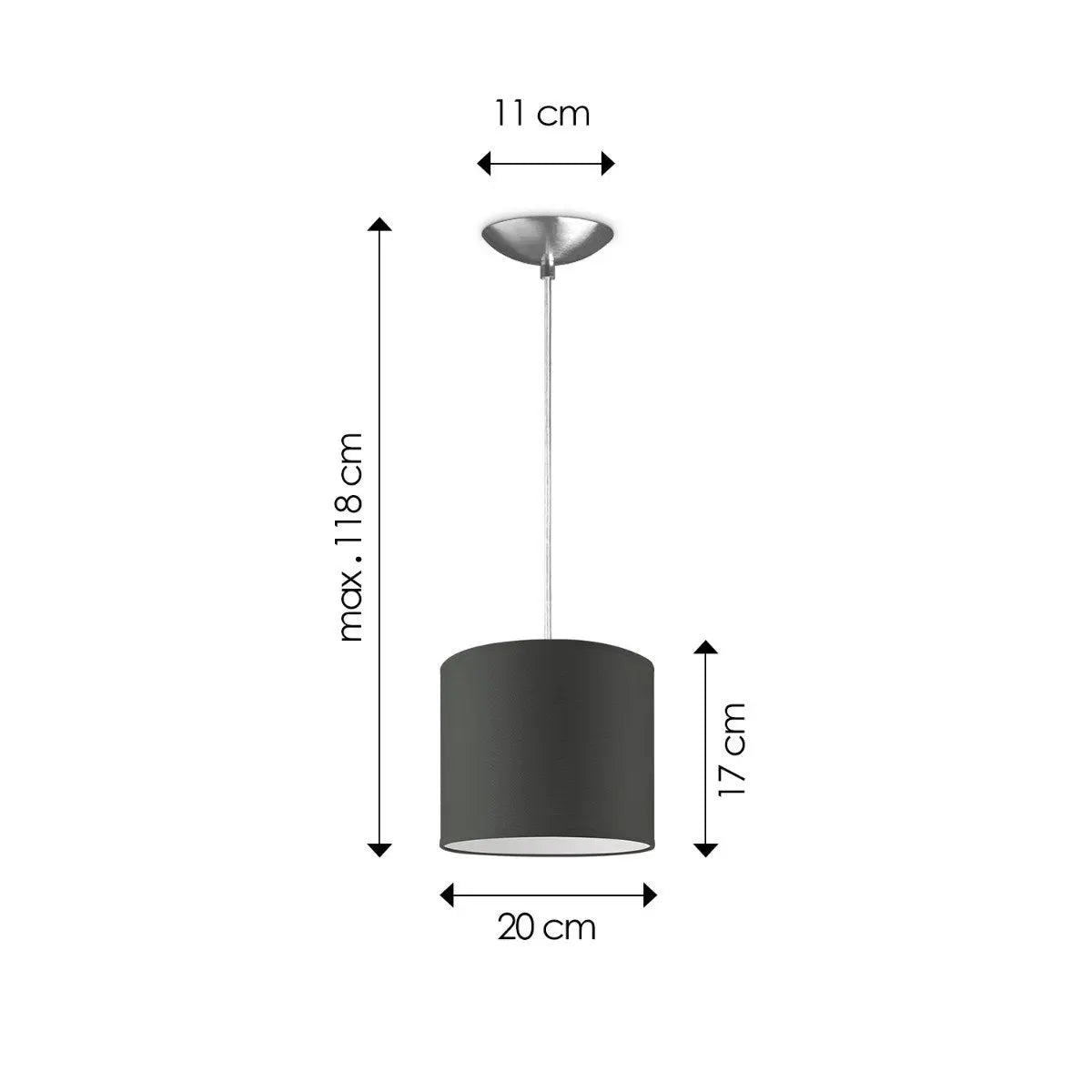 Nelvin Hanglamp - Antraciet Home Sweet Home