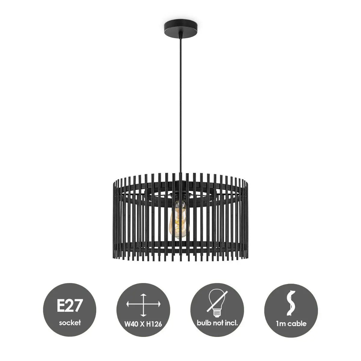 Nessa Hanglamp - Zwart Home Sweet Home