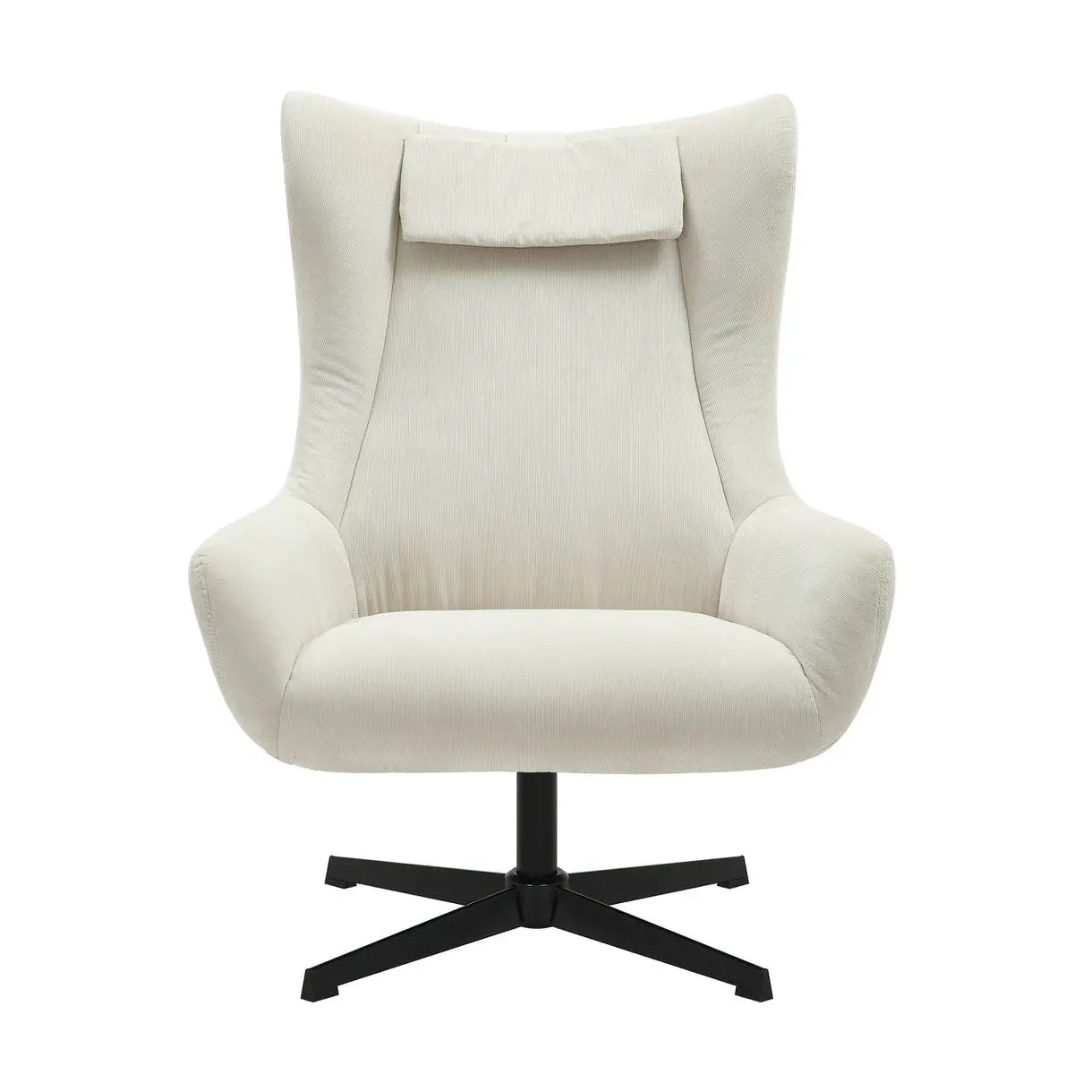 Quilo Fauteuil en Kruk Corduroy-look - Beige SalesFever