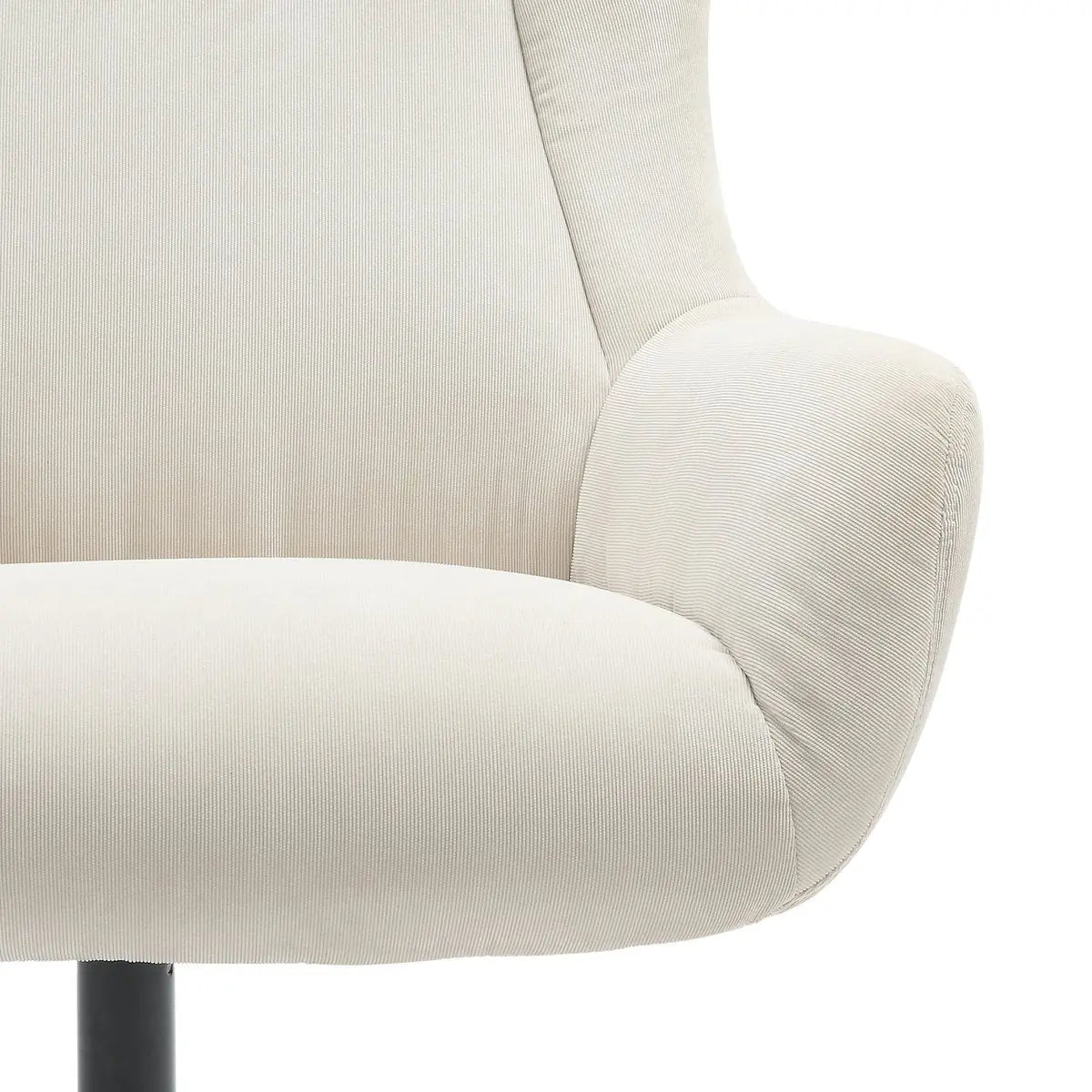 Quilo Fauteuil en Kruk Corduroy-look - Beige SalesFever