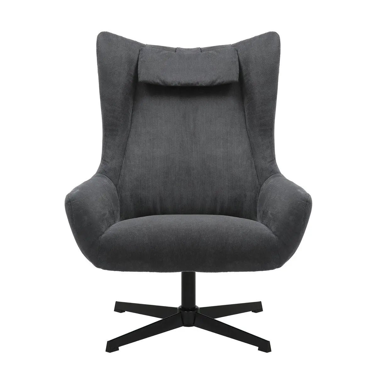 Quilo Fauteuil en Kruk Corduroy-look - Grijs SalesFever