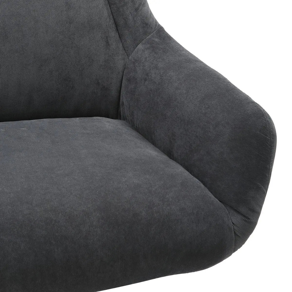 Quilo Fauteuil en Kruk Corduroy-look - Grijs SalesFever