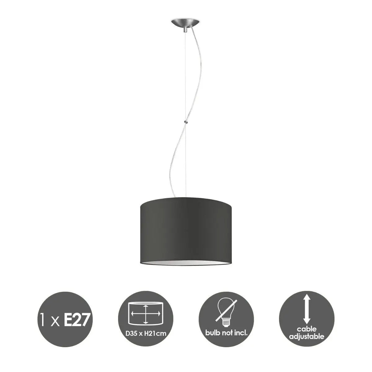 Revar Hanglamp - Antraciet Home Sweet Home