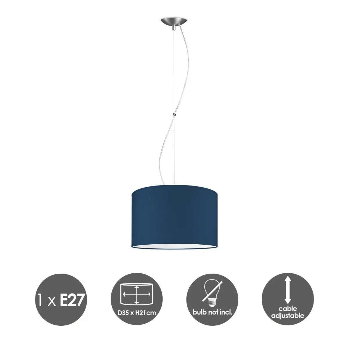 Revar Hanglamp - Donkerblauw Home Sweet Home