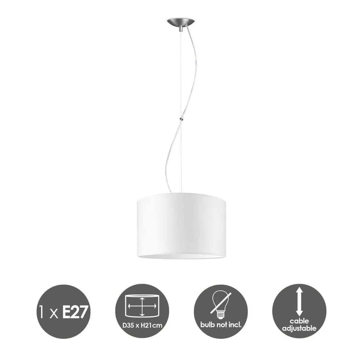 Revar Hanglamp - Wit Home Sweet Home