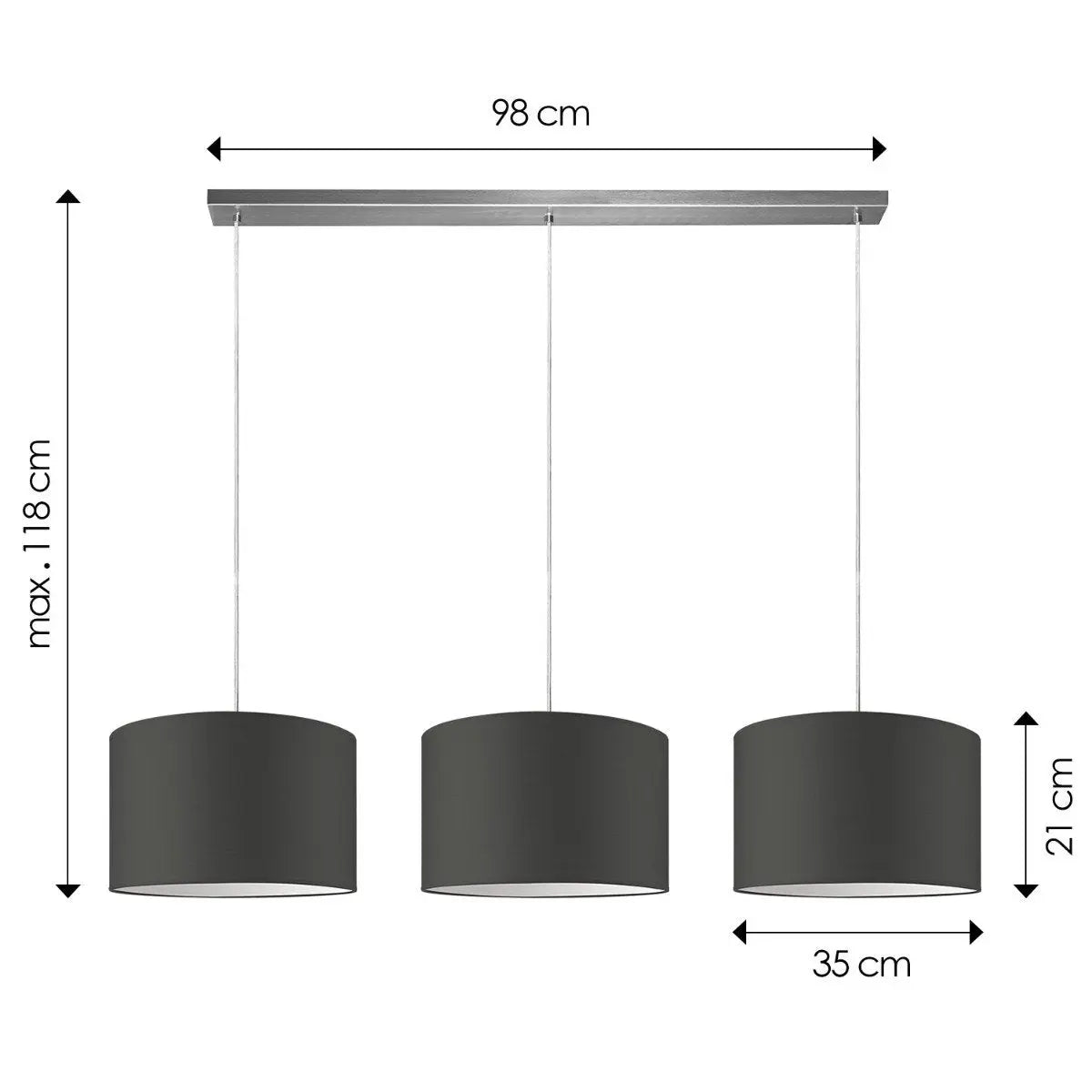 Rovan Hanglamp - Antraciet Home Sweet Home