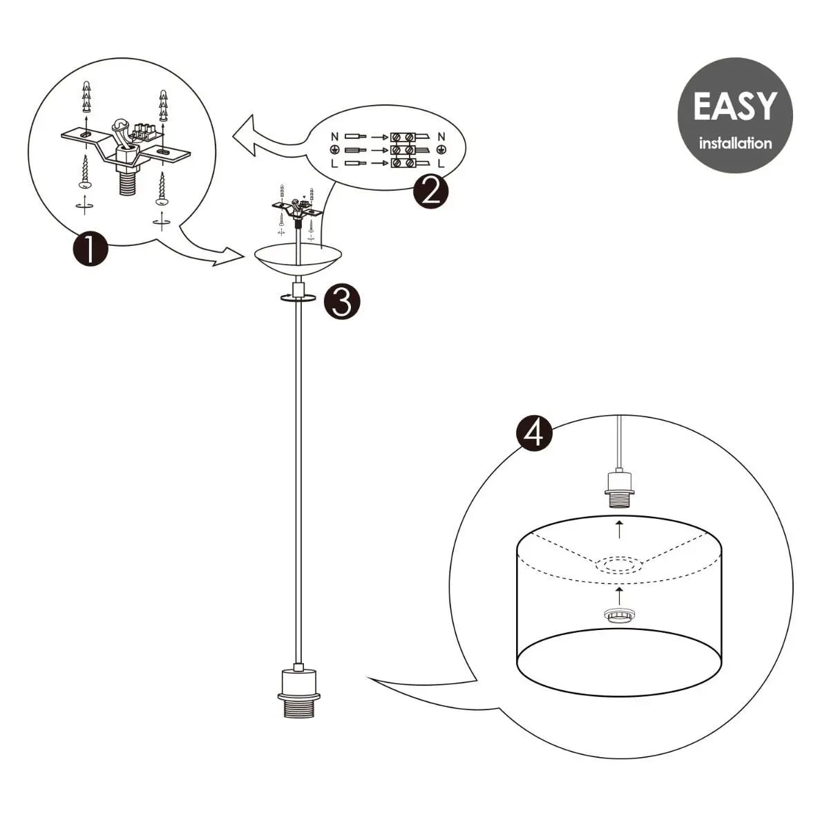 Savin Hanglamp - Antraciet Home Sweet Home