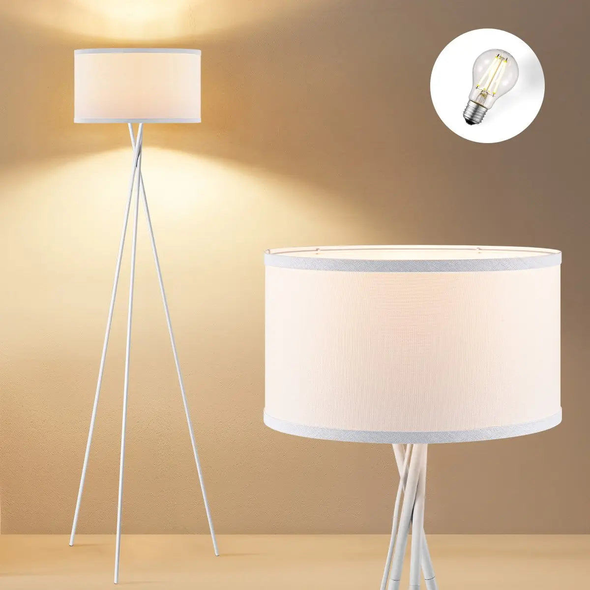 Solara Vloerlamp - Wit/wit Home Sweet Home