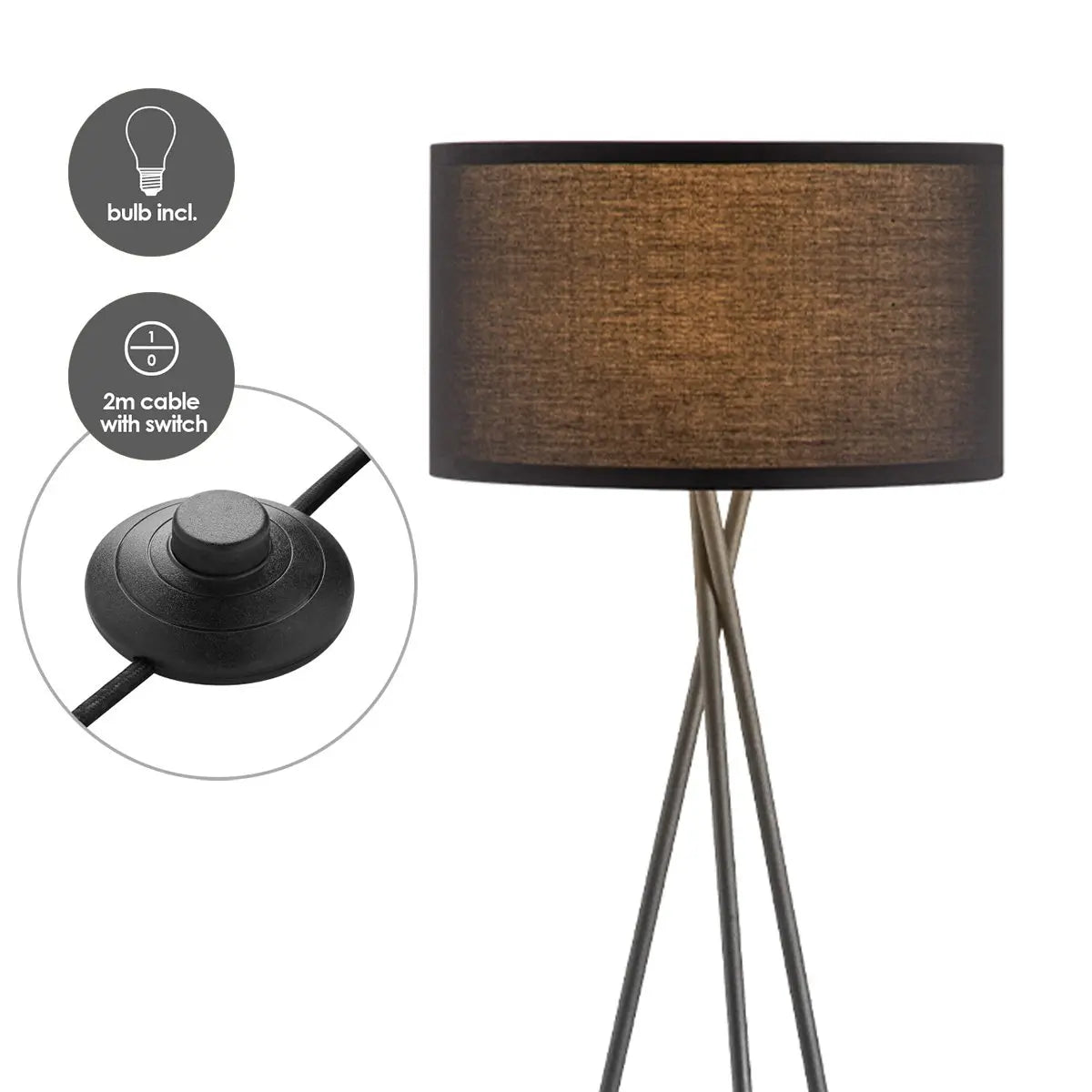 Solara Vloerlamp - Zwart Home Sweet Home