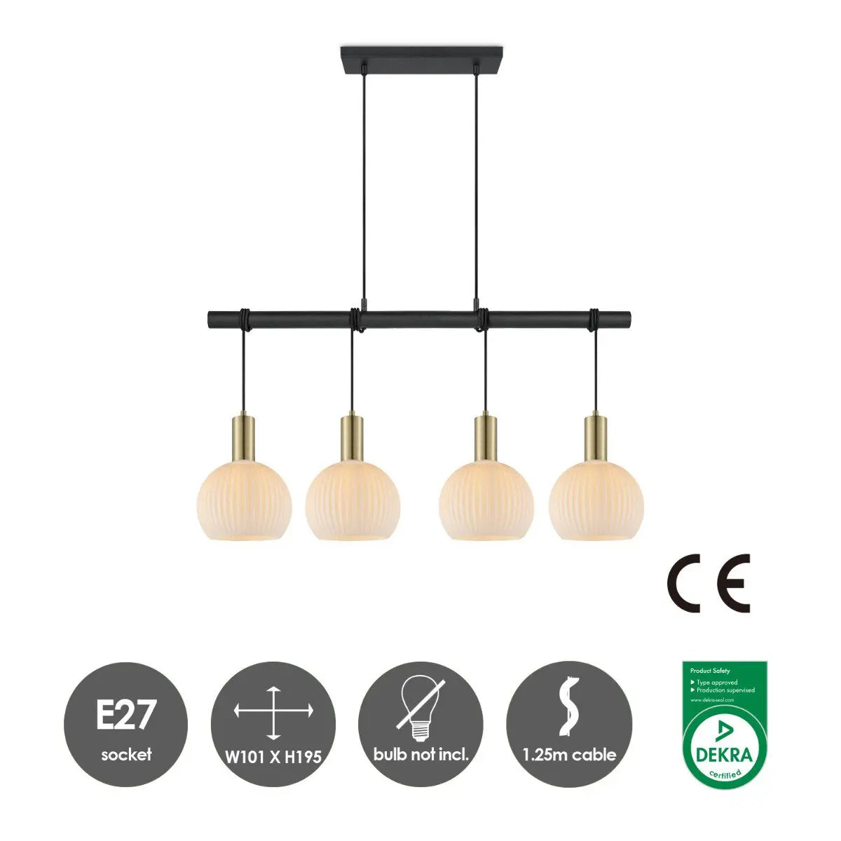 Tavix Hanglamp - 4 Lichts Home Sweet Home