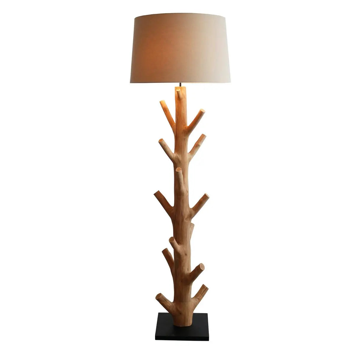 Vloerlamp drijfhout naturel/wit 175 cm SalesFever