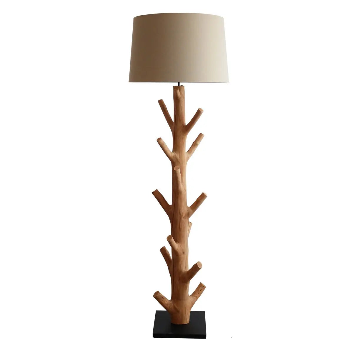 Vloerlamp drijfhout naturel/wit 175 cm SalesFever