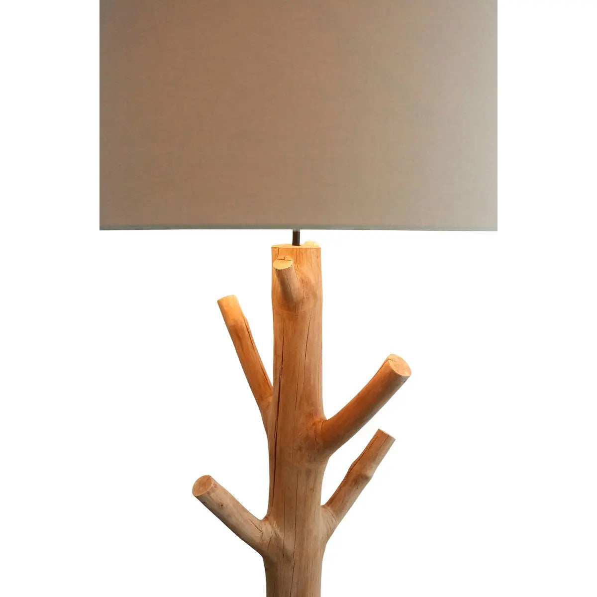 Vloerlamp drijfhout naturel/wit 175 cm SalesFever