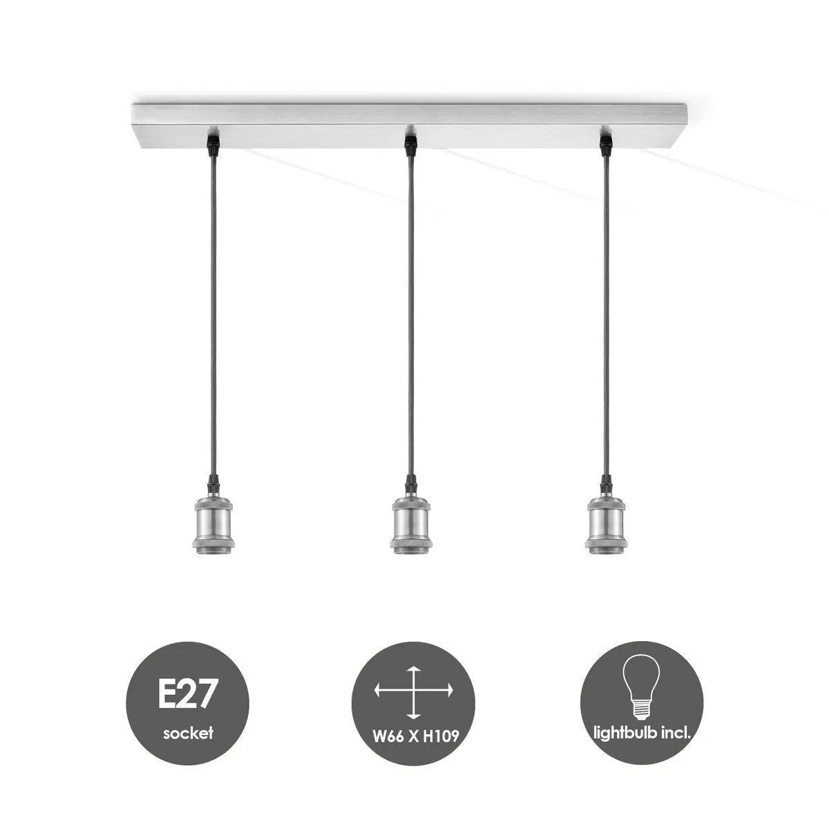 Zolix Hanglamp - Chroom Home Sweet Home