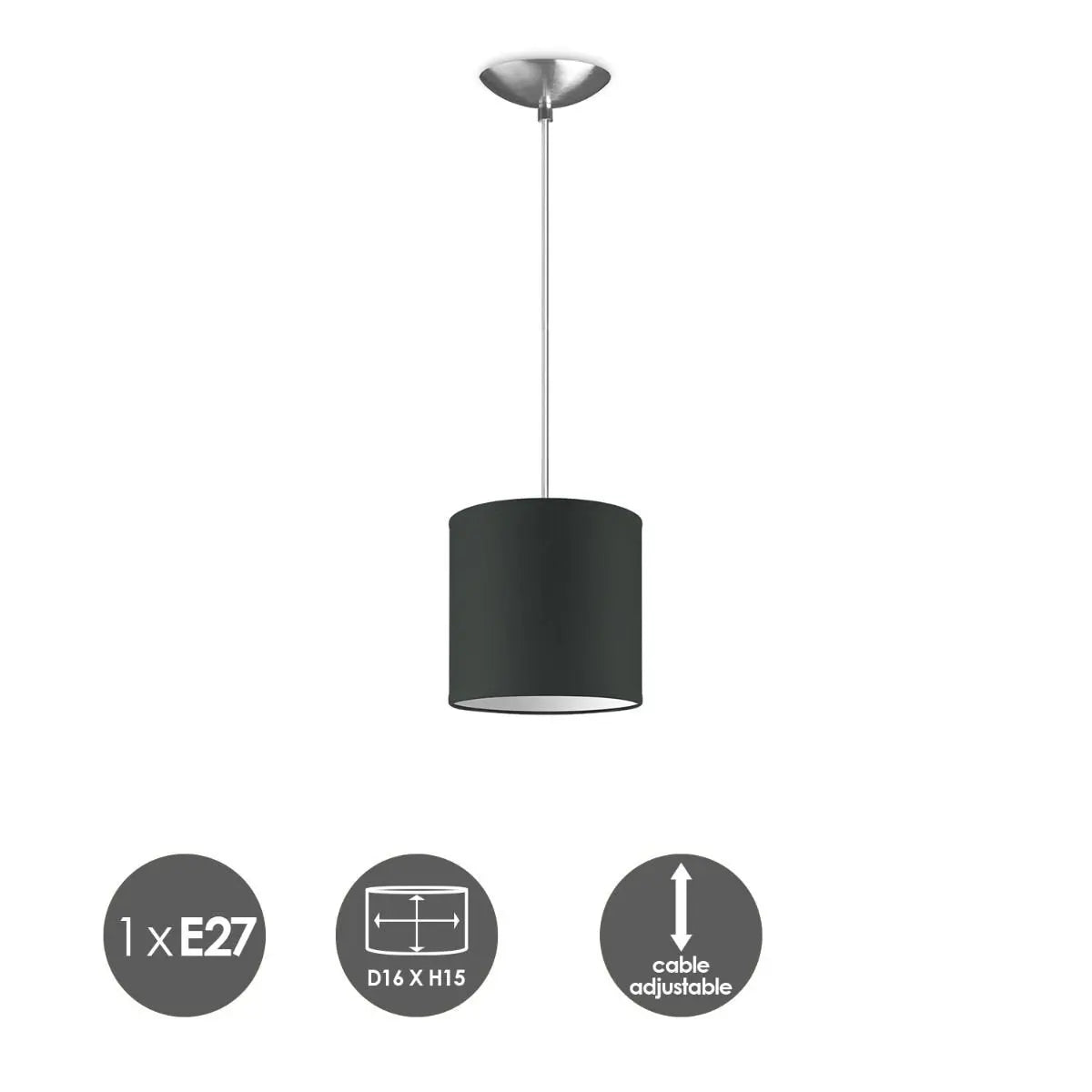 Zylona Hanglamp - Antraciet Home Sweet Home