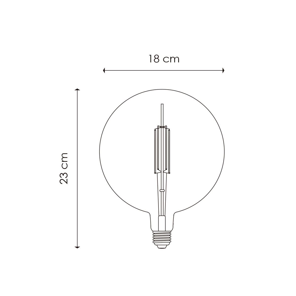 Morvin Dimbare LED Carbon C E27 - Rookglas