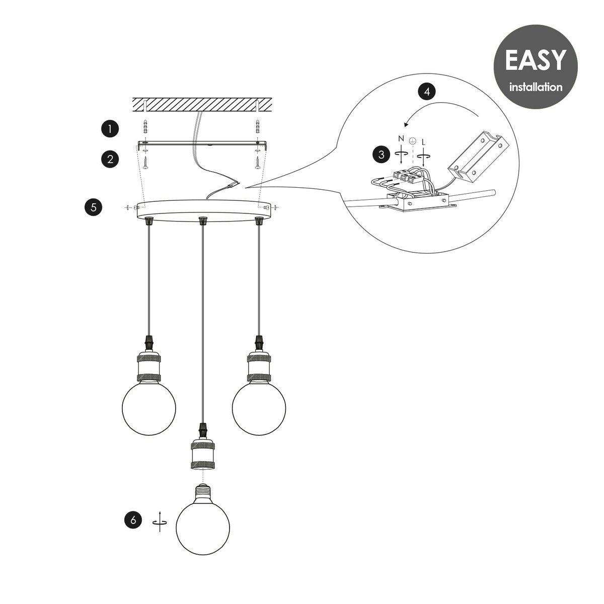 Venix Hanglamp Chroom