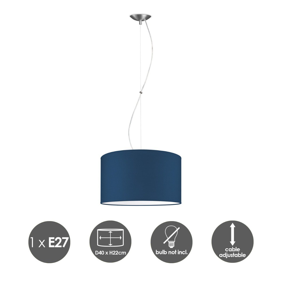 Urvix Hanglamp - Donkerblauw